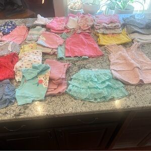 Girls Mixed Clothing Bundle - Pastel Pink, Mint & Coral